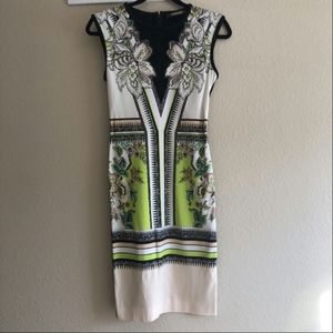 Floral Print Lace Insert Roberto Cavalli Dress